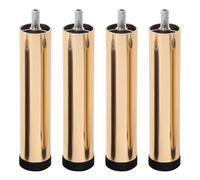 SZLXJMFL Patas para Mesas Altas, 4 Piezas Pata de Mesa Ajustables Patas Muebles Doradas Aleación Aluminio | Acabado Anodizada Pata Soporte Altura: 6-30cm para Cocina Baño Salon con Rosca M8 25cm/9.8"