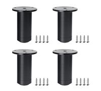SZLXJMFL Patas para mesas Bajas, 4 Piezas Patas de Mesa cuadradas Patas para sofá cheslong Patas Cama Aleación Aluminio | Acabado Anodizada Pies de Metal Altura: 8-25cm para Oficina 8cm/3.1"