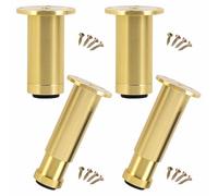 SZLXJMFL Patas para mesas Bajas, 4 Piezas Patas de Mesa Redondo Patas para sofá cheslong Patas Cama Aleación Aluminio | Acabado Anodizada Pies de Metal Altura: 8-25cm para Oficina 8cm/3.1"