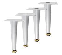SZLXJMFL Patas para Muebles, 4 Piezas Pies de Sofá Regulables Pies para Mesa Blanco Patas Armario Hierro | Superficie Anodizada Pata Cama Altura Opcional: 10.5-72.5cm Mesa 30.5cm/12"
