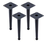 SZLXJMFL Patas para Muebles, 4 Piezas Pies de Sofá Regulables Pies para Mesa Negras Patas Armario Acero Laminado en Frío | Superficie Galvanoplastia Pata Cama Altura: 10.5-72.5cm Mesa 30.5cm/12"