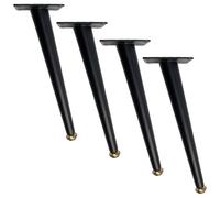 SZLXJMFL Patas para Muebles, 4 Piezas Pies de Sofá Regulables Pies para Mesa Negras Patas Armario Hierro | Superficie Anodizada Pata Cama Altura Opcional: 10.5-72.5cm Mesa 30.5cm/12"