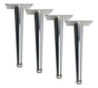 SZLXJMFL Patas para Muebles, 4 Piezas Pies de Sofá Regulables Pies para Mesa Plateado Patas Armario Hierro | Superficie Anodizada Pata Cama Altura Opcional: 10.5-72.5cm Mesa 30.5cm/12"
