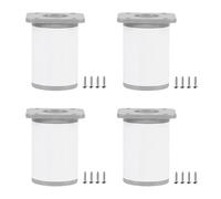 SZLXJMFL Patas para Muebles Blancas 8 cm, 4 Piezas Patas de Mesa metalicas Pata para Muebles de Cocina Pies de Sofá Aleación Aluminio | Acabado Anodizada Pies Cama Altura: 6-40cm 8cm/3.1"
