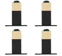SZLXJMFL Patas para Muebles Regulables, 4 Piezas Patas Mueble baño Patas Mueble Salon Negro Oro Pies de Sofá Aleación Aluminio | Acabado Anodizada Pies de Metal Altura: 6-60cm Baño 12cm/4.7"