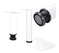 SZLXJMFL Patas para Sofás Blancas, 4 Patas de Muebles Redondo Ajustables Aleación Aluminio | Proceso de Pintura al Horno Altura: 20-110cm Pata para Mesa Armarios Cocina Mesitas de Noche 40cm/15.7"