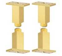 SZLXJMFL Pies de Mesa de Metal, 4 Piezas Pies de Muebles Ajustables Patas para Mesa Centro Dorado Patas Armario Aleación de Aluminio | Superficie Anodizada Pata Cama Altura Opcional: 6-25cm 8cm/3.1"