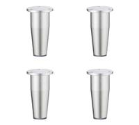 SZLXJMFL Pies de Mesa de Metal, 4 Piezas Pies de Muebles Ajustables Patas para Mesa Centro Plata Patas Armario Aleación de Aluminio | Superficie Anodizada Pata Cama Altura Opcional: 8-15cm 8cm/3.1"