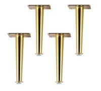 SZLXJMFL Pies de Muebles, 4 Piezas Dorado Acabado Galvanoplastia Patas para Muebles Patas de Muebles de Cocina y Bano cónicos oblicuos 15-30 cm Patas de Mesa Armario Sofá de Metal-30cm/11.8in