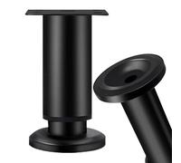 SZLXJMFL Pies para Mesa Negro 18cm, 4 Patas de Muebles Redondo Ajustables Acero Laminado en Frío |Proceso de Pintura al Horno Altura:8-25cm Pata para Mesa 18cm/7"