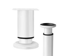 SZLXJMFL Pies para Muebles Blanco 18cm, 4 Patas de Muebles Redondo Ajustables Acero Laminado en Frío |Proceso de Pintura al Horno Altura:8-25cm Pata para Mesa 18cm/7"