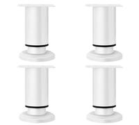 SZLXJMFL Pies para Muebles de Cocina, 4 Pies para Muebles Redondos Blanco Acero Laminado en Frío |Proceso de Pintura al Horno Altura:8-25cm Pata para Mesa 8cm/3.1"