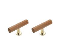 SZLXJMFL Tirador de Cuero, 2 Pcs Tiradores Asa Mueble Sólido de Aleación de Zinc | Superficie Anodizada, Tiradores Cocina Longitud: 38-183 mm Manijas de Hardware Marrón-Longitud:58mm/2.3in