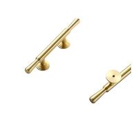 SZLXJMFL Tiradores Armarios Dorado, latón Sólido | Superficie Anodizada, Distancia del agujero: 64-160 mm Tiradores para Puertas de Armario Oro, 2Pcs Manijas de Hardware con Tornillos-152mm/6in