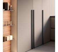 SZLXJMFL Tiradores Armarios Dormitorio Modernos Negro, 2pcs Manija del Cajón Aluminio Sólido | Superficie Anodizada Manijas de T Longitud: 113-1000 mm Tirador Para Puerta 576mm/22.7in