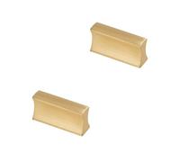 SZLXJMFL Tiradores de Armarios de Cocina Dorados, 2 Pieza Tiradores Muebles de Cocina Latón Sólido | Cepillado, Manijas para Cajones Distancia del Agujero: 16-850mm Tirador Puerta 32mm/1.3in