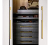 SZLXJMFL Tiradores Muebles Baño Dorado, 2pcs Manijas para Gabinete Aluminio Sólido | Superficie Anodizada Manijas de Proa Longitud: 110-1000 mm Tiradores Para Cocina Modernos 768mm/30.2in