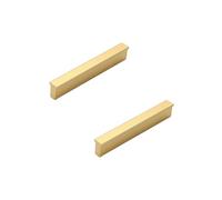 SZLXJMFL Tiradores para Armarios de Dormitorio Modernos 96 mm,Tiradores Muebles Aluminio Sólido | Superficie Anodizada Manijas de T Longitud: 106-1000 mm 2pcs Tiradores Cajones Dorado 96mm/3.8in