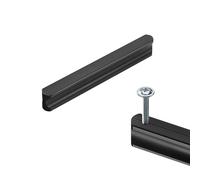 SZLXJMFL Tiradores para Muebles Negro 128 mm Espacio de Agujero,Tiradores Cocina Aluminio Sólido | Superficie Anodizada Manijas en Forma de I Longitud: 112-1200 mm 2pcs Manijas de Gabinete 128mm/5in