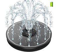 SZMP 3.5W Solar Fuente de Bomba para Agua Estanque Jardin con Baterías 2000mAh, 2025 Fuente Solar Flotante con 8 boquillas y 4 fijadores, para Estanque de Jardín Fuente, Baño para Pájaros, Exterior