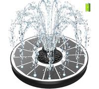 SZMP 3.5W Solar Fuente de Bomba para Agua Estanque Jardin con Baterías 2000mAh, 2025 Fuente Solar Flotante con 8 boquillas y 4 fijadores, para Estanque de Jardín Fuente, Baño para Pájaros, Exterior