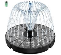 SZMP Fuente Solar Jardin Exterior, 3.5W Bomba de Agua Solar con 2000mAh Batería - Trabajar en días Nublados - 8 Boquillas & 4 Fijadores, para Estanque de Jardín Fuente, Baño para Pájaros, Piscina