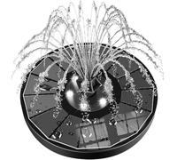 SZMP Fuente Solar para Estanque 100% Vidrio,Bomba de Fuente de energía Solar de 3.5W con 8 boquillas y 4 fijadores,para Estanque de Jardín Fuente,Baño para Pájaros,Circulación de Agua para Oxígeno