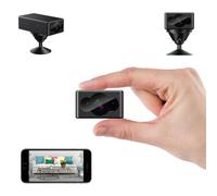 SZNFH Mini Cámara WiFi, Cámara Espía Oculta Portátil, Cámara de Vigilancia Interior HD, Vigilancia Remota a través de App Live Streaming con Detección de Movimiento para Hogar y Oficina.