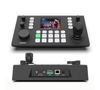 SZOOMSY Controlador PTZ, pantalla LCD de 3 pulgadas, vista previa de decodificación en tiempo real, compatible con Ndi Poe, Visca Pelco-D/P, Rs422/Rs485, Rs232 y Rj45, adecuado para iglesia en vivo
