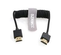 SZRMCC 8k 2.1HDMI Cable HDMI a HDMI Cable en Espiral Trenzado de Ultra Alta Velocidad Cable para Z Cam E2 Portkeys BM5 Atomos Shinobi Ninjav V Monitor Sony Canon Cámara