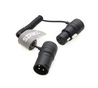 SZRMCC Cable en espiral XLR macho a hembra de perfil bajo de 3 pines para dispositivos de sonido 633/688/302/552, mezcladora/grabadora, Zaxcom, Zoom F6, Sony PXW-FX9 (negro)