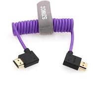 SZRMCC Cable HDMI 8k 2.1 HDMI ángulo Lzquierdo a HDMI ángulo Recto en Espiral Trenzado de Cable Para Z Cam E2 Portkeys BM5 Atomos Shinobi Ninjav V Monitor Sony Canon Camera