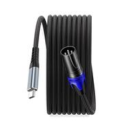 SZRMCC Cable USB C a XLR USB tipo C a XLR macho de 3 pines para micrófono trenzado para iPhone, smartphone, amplificador, altavoz, consola, micrófono Shure (XLR macho, 3 m, 9.8 pies)