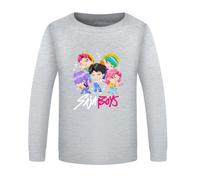 SZRXKJ Unisex O-Neck Casual Fashion Pop Design Saja Boys Anime Manga Larga 13 Colores Disponibles Sudadera, gris, 160