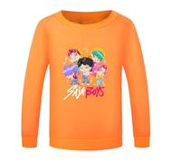 SZRXKJ Unisex O-Neck Casual Fashion Pop Design Saja Boys Anime Manga Larga 13 Colores Disponibles Sudadera, naranja, 110