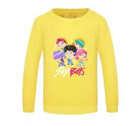 SZRXKJ Unisex O-Neck Casual Fashion Pop Design Saja Boys Anime Manga Larga 13 Colores Disponibles Sudadera, amarillo, 160