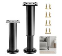 SZSIQI 2 PcsPatas para Muebles Regulables 18-30 cmPatas de Muebles, Patas Regulables para MueblesPies Niveladores Ajustables, Patas de Armario Mesa Sillas Sofá Escritorios Cama Gabinete Pies