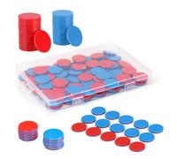 SZSMW 100 Contador de Colores - Chip de Disco de PláStico - Ficha de Juego de Etiqueta Sumar,Restar,Contar,Bingo,Clasificar,Ayudar En El Aula O para EnseñAr En Casa,Viene con Caja