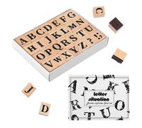 SZSMW 28 Stamp Letters - Sellos de Madera - Sellos de Letras - Se Puede Usar Como Una Herramienta Educativa para EnseñArle A Su Hijo Letras Y Palabras，Muy Adecuado para Manualidades