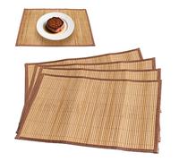 SZSMW 4 ManteleríA de Bambú - Mantel Individual - Individuales para Mesa - Adecuado para Reuniones Familiares Y Fiestas NavideñAs, Es una Alternativa Ideal A Los Manteles Comunes