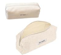 SZSMW Pencil Case - Estuche Boligrafos - Estuche PortaláPices - Se Puede Utilizar como Bolsa De Viaje O De CosméTicos, Monedero, para Gafas Y Bolsa De Accesorios （Blanco Lechoso）