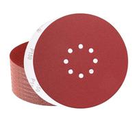 Sztaoip 50 Piezas Discos de Lija 225mm, 8 Agujeros Papel Abrasivo Redondas Grano P150 para Lijadora de Pared Lijadoras de Cuello Largo