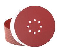 Sztaoip 50 Piezas Discos de Lija 225mm, 8 Agujeros Papel Abrasivo Redondas Grano P180 para Lijadora de Pared Lijadoras de Cuello Largo