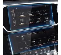 SZTMYVUW Película protectora Compatible Con A6 A7 2018 2019 2020 2021 Película De Vidrio Templado Para Coche Pantalla De Navegación GPS Película Para Monitor De Salpicadero(Upper and lower)