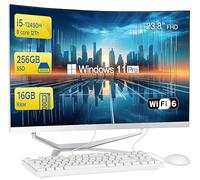 SZTPS Ordenador Todo-en-Uno Curvado 23,8" | Intel Core i5 8 Núcleos | 16GB RAM + 256GB SSD | Windows 11 Pro | All in One PC AIO para Oficina y Hogar(Panel Curvado)