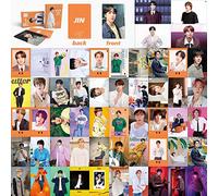 SZTVECFW 55 Piezas Bangtan Boys Jungkook Tarjetas de Fotos Bts Jungkookcards Bangtan Boys Bts Tarjetas de Álbum Bangtan Boys Merch Box Tarjetas de Regalo para Fans Del Ejército/Jin