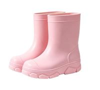 szvbofueck Botas de lluvia para niños, unisex, con plantilla extraíble, suela suave, transpirable, ideal para guarderías y días lluviosos, rosa claro, 31 EU