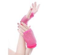 szvbofueck Bufanda para mujer de cachemira, red de pesca, club, punk, punk, guante de látex, para mujer, talla S (rosa, talla única)