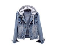 szvbofueck Chaqueta vaquera para mujer de gran tamaño, chaqueta vaquera de manga larga, chaqueta de invierno con solapa, chaqueta ligera de entretiempo, chaqueta bolero, cómoda chaqueta de ocio con