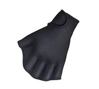szvbofueck Guantes de cuero para mujer, guantes largos de fitness, guantes de entrenamiento de resistencia al agua, para natación, buceo con correa de muñeca, guantes de tela para hombre (negro, L)